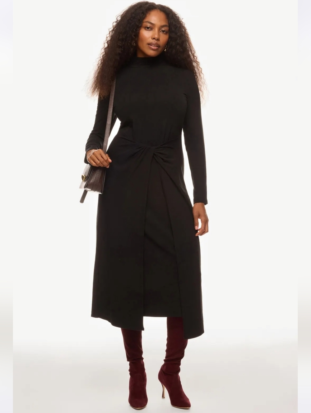 ROSETTA GETTY APRON WAIST KNIT  Cotton DRESS SIZE L